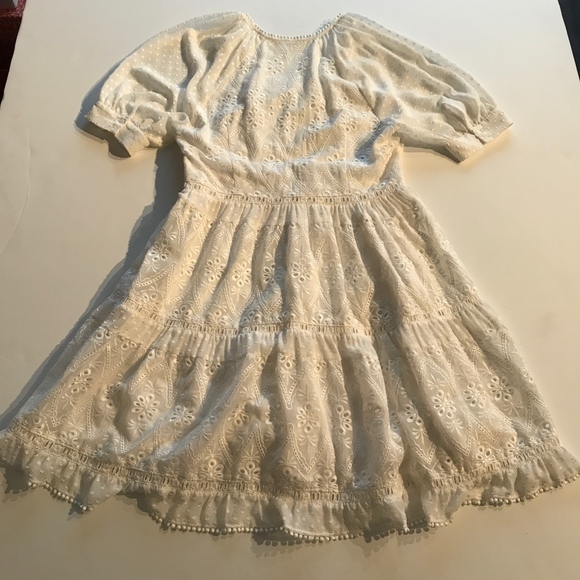 Maje Revery Lace Fit FlareEyelet Embroidered Dress - Picture 8 of 8